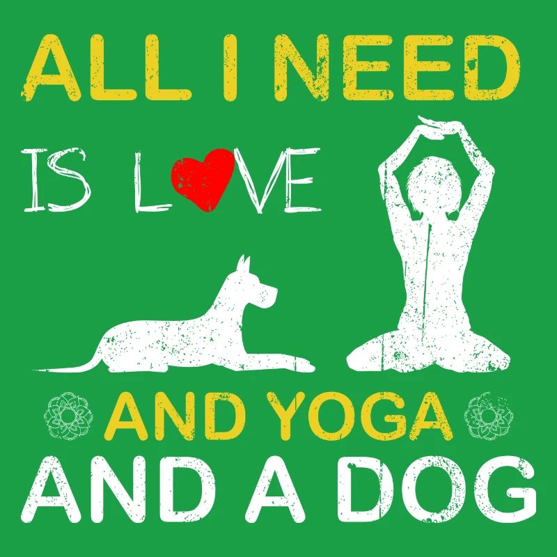 Ich liebe Yoga und ein Hunde-Tee