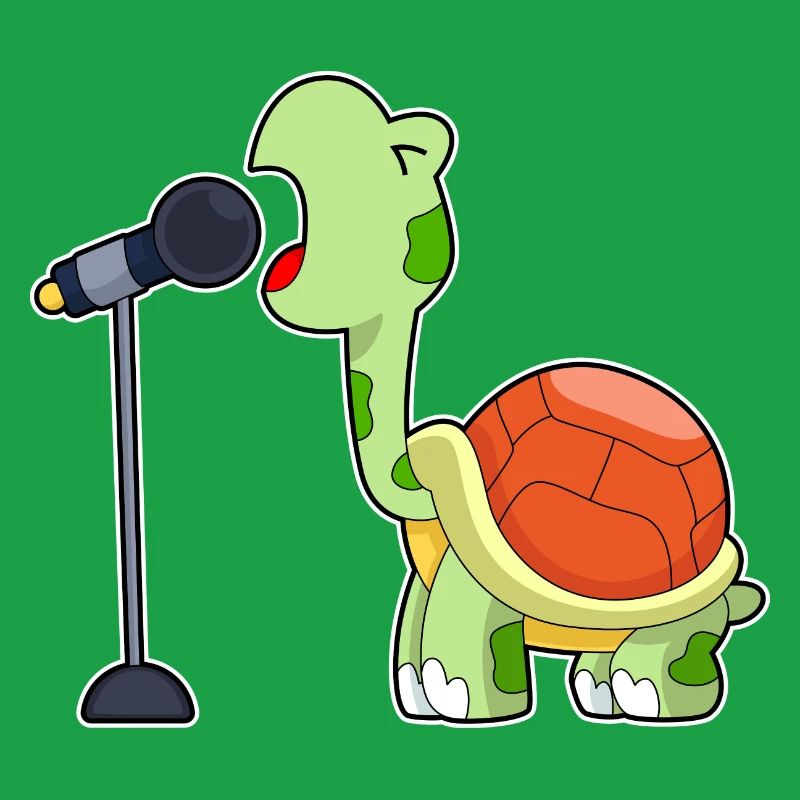 Turtle Singer Microphone Musique