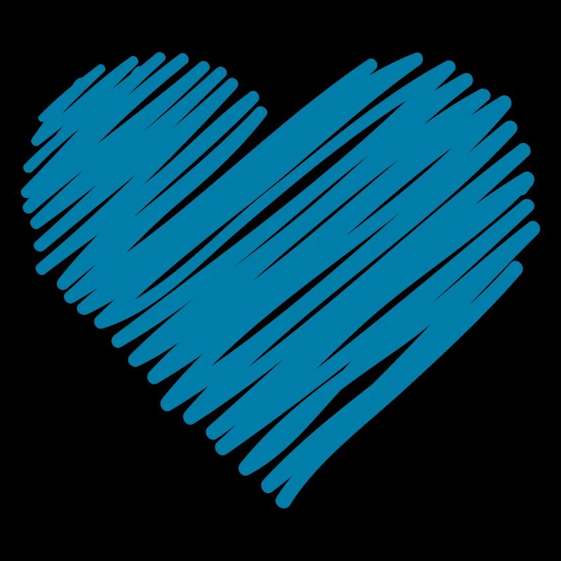 Blaues Pinselherz