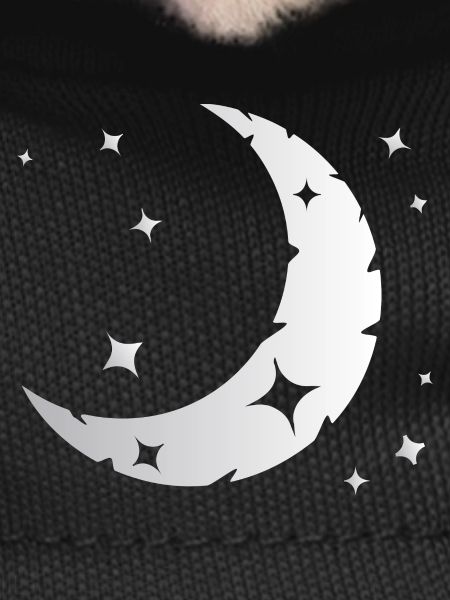 Moon and stars
