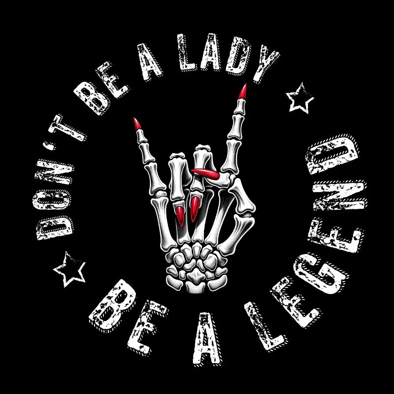 Devils Horns Metal Don’t Be A Lady Festival Saying
