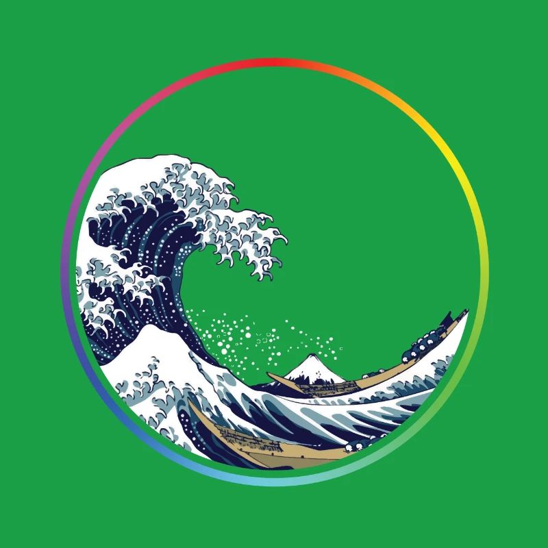Rainbow Wave Circle