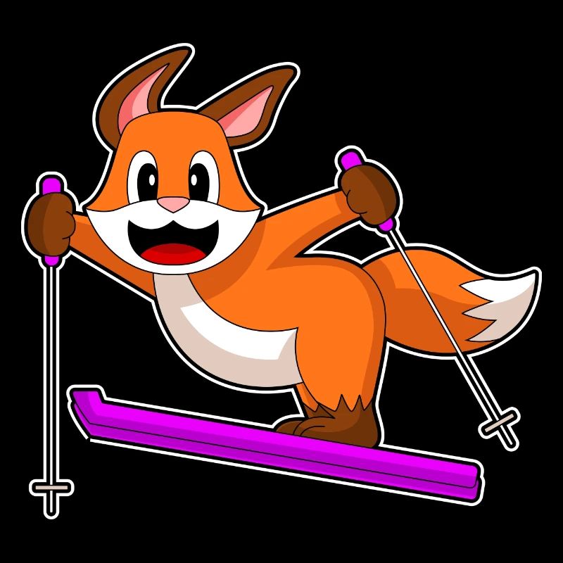 Fuchs Skispringer Ski Wintersport