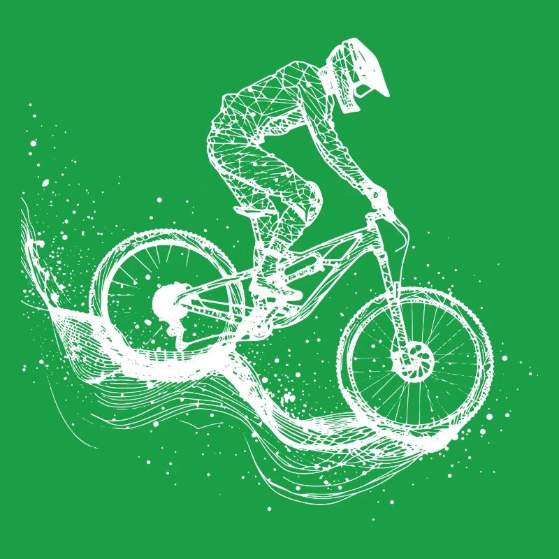 Mountainbiking Zeichnung