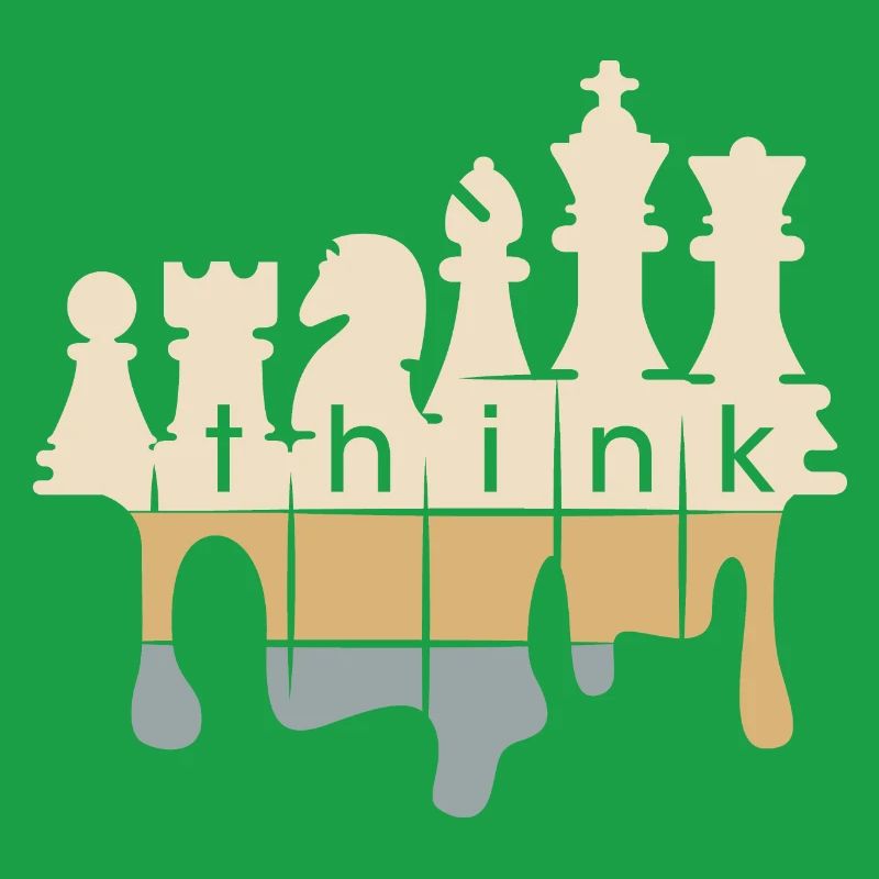 Chess retro graffiti penser pièces d’échecs icône
