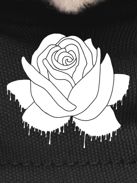 Graffiti d'une rose blanche