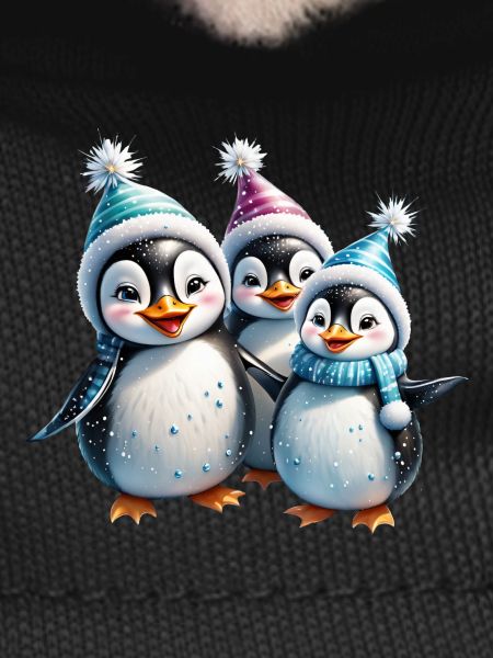 Three adorable penguins