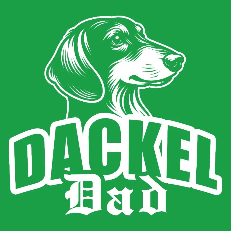 "Dackel Dad" mit Hundekopf