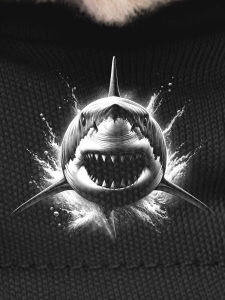 Cool shark with water splashes