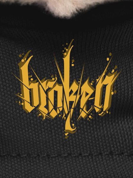 Broken Calligraphy Dark Lettering
