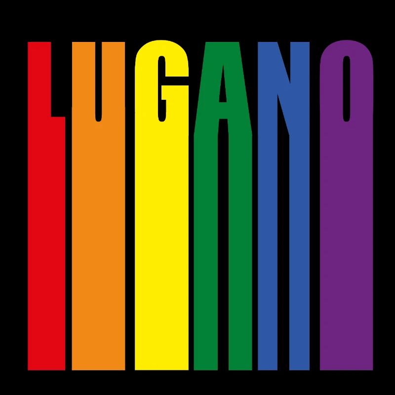 Lugano Schweiz Regenbogen Pride Geschenk