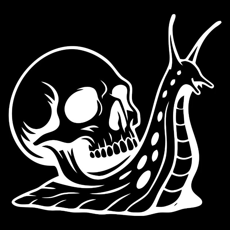 Conception de tatouage de crâne foncé et d’escargot