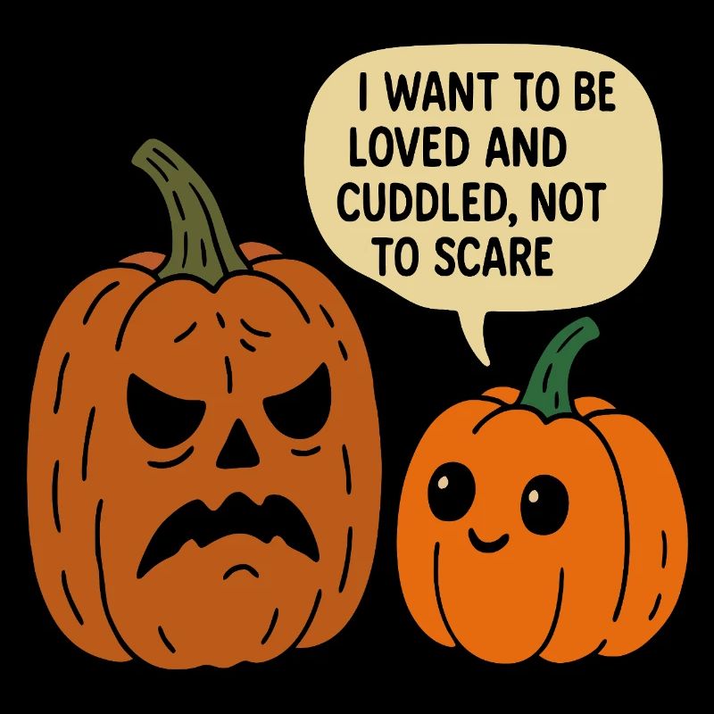 Duo de citrouilles d’Halloween câlins