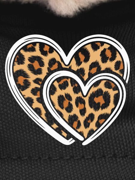 Heart with leopard print