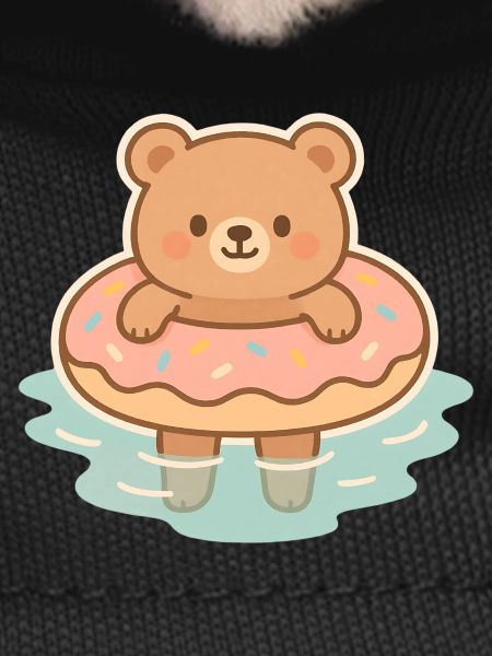 Ourson mignon dans l'eau