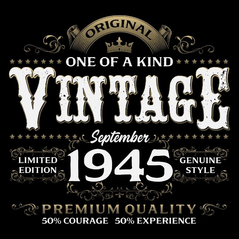 80th Birthday Vintage September Vintage 1945