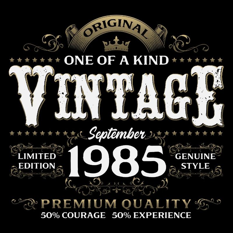 40th Birthday Vintage September Year 1985