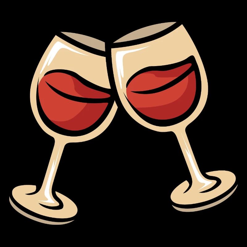 Two wine glasses for toasting