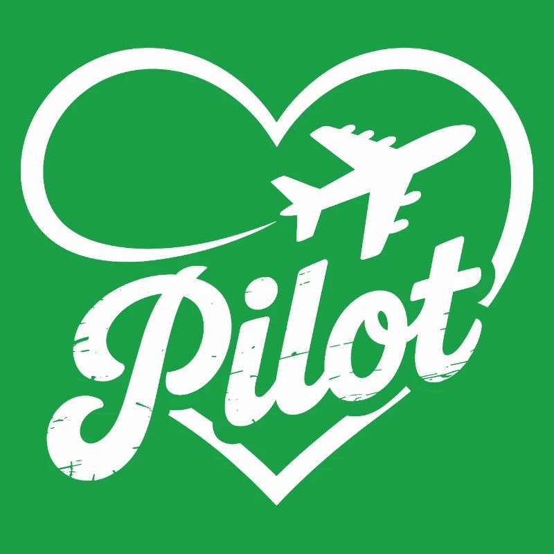 Pilot Herz Flugzeug Flugschein