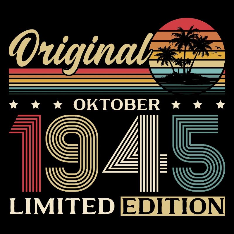 80th Birthday Original October Vintage 1945