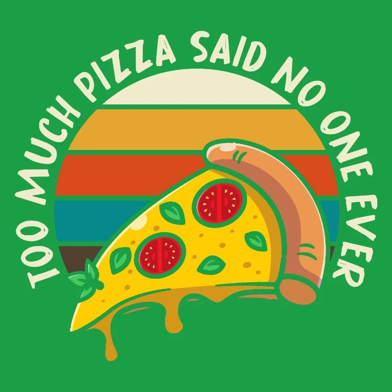 Pizza Meme Retro Sunset