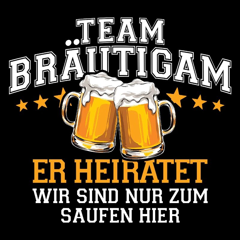 Bachelor Party Team Groom He's Getting Married - Drinking Beer