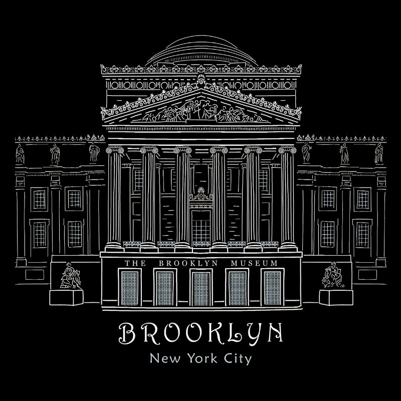New York, dessin au trait Musée de Brooklyn