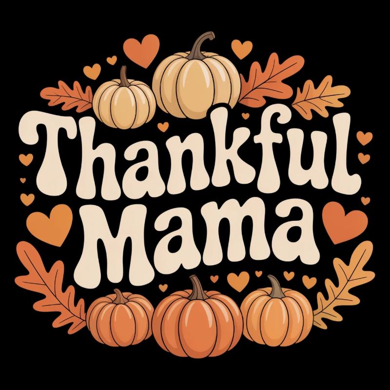 Thankful Mom Fall Pumpkin Mom Thanksgiving