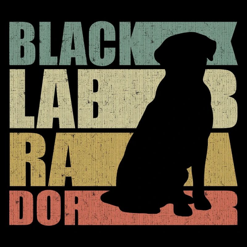 Retro Black Labrador - Dog Lover Gift 