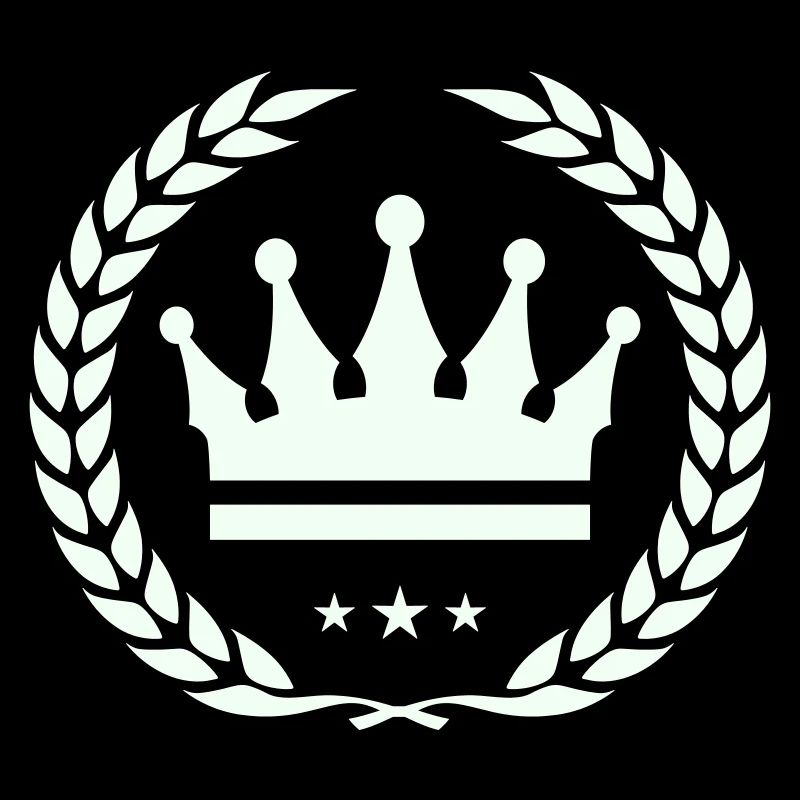 Crown Foliage Emblem Design