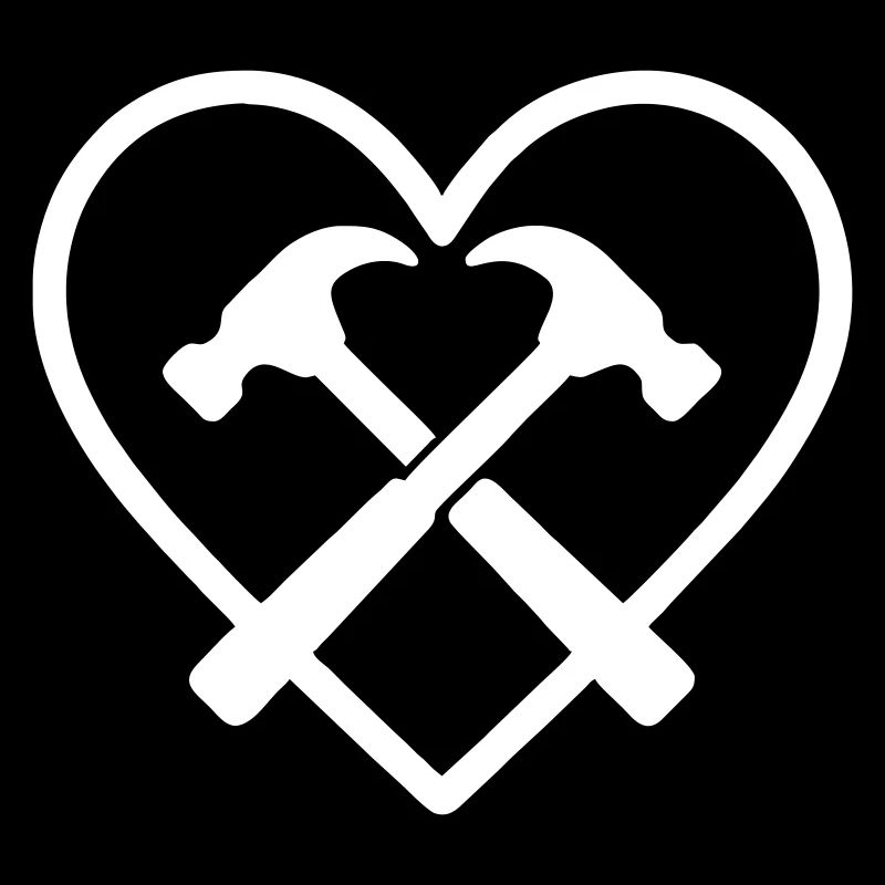 Crossed hammers Artisan Heart DIY