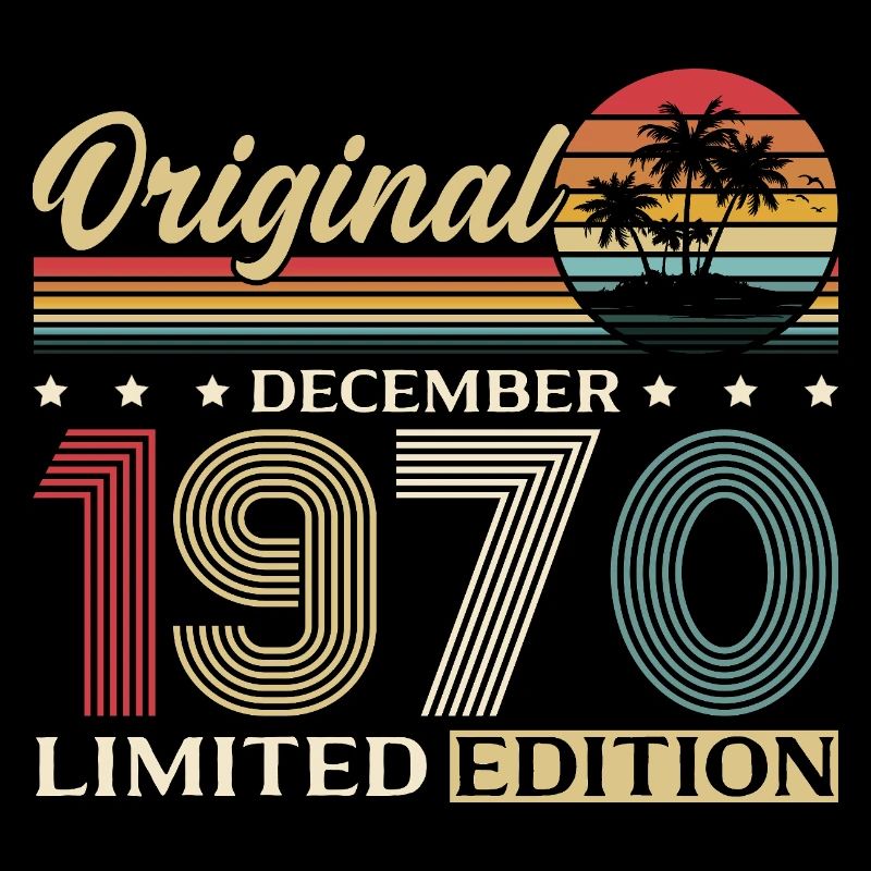 55e anniversaire Original Décembre Né en 1970
