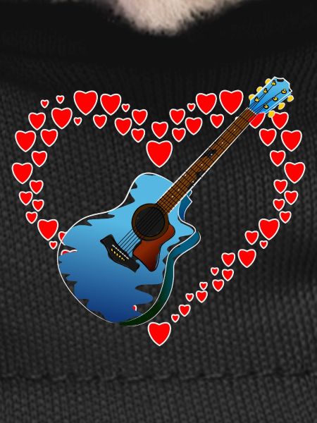 Heart with guitar