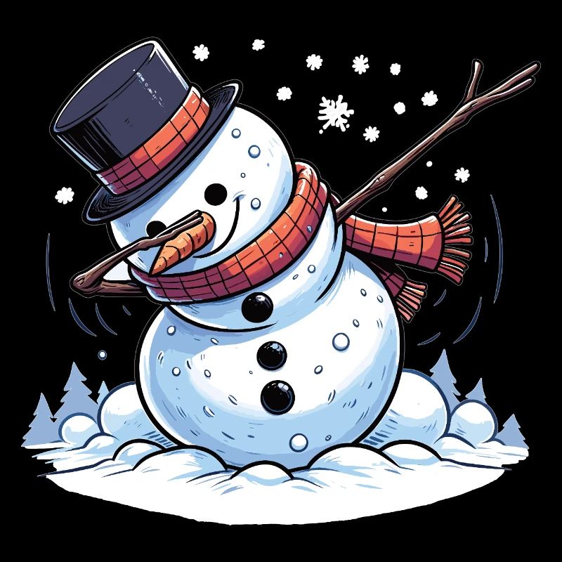 Dabbing Christmas Snowman Dab Christmas