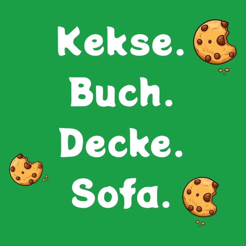 Biscuits. Book. Ceiling. Sofa.