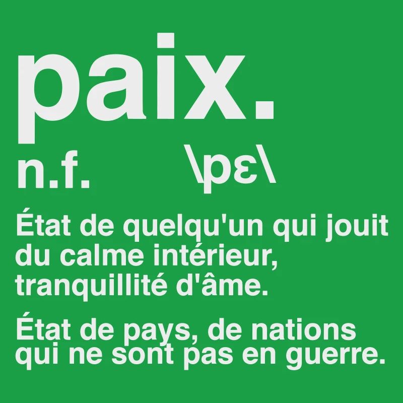 Friedensdefinitions-Wörterbuchstil