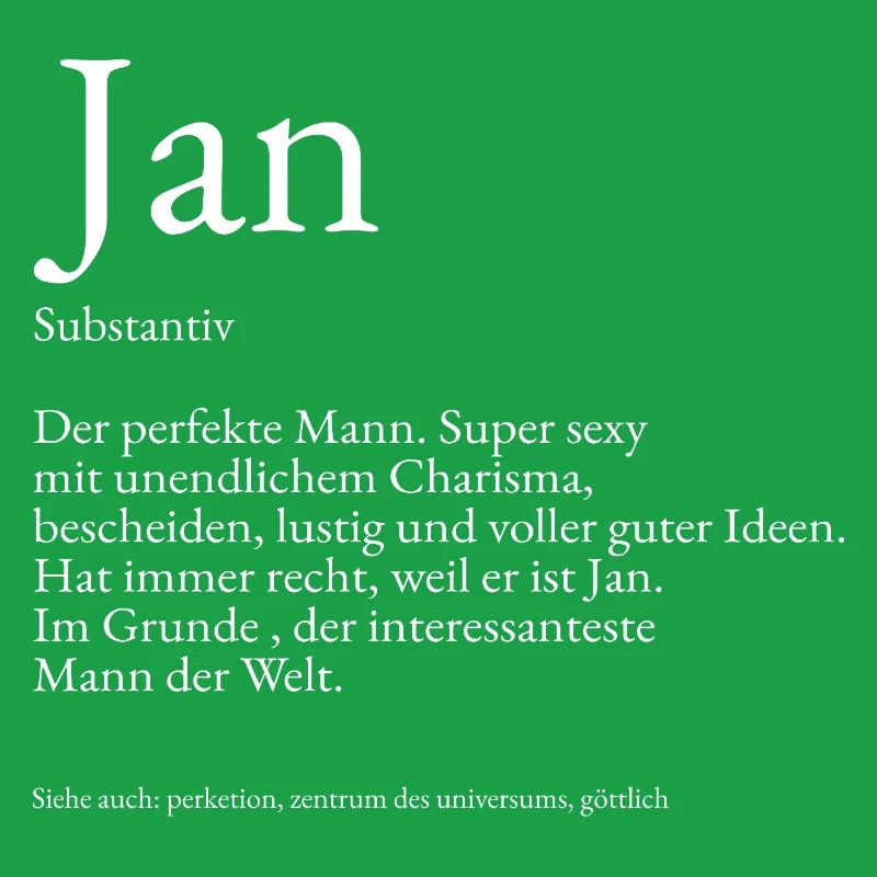 Explication du dictionnaire Jan Prénom Jan