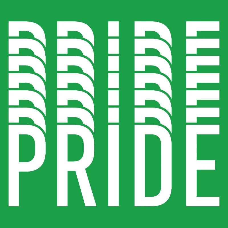 Pride-Typografie in Farbclustern