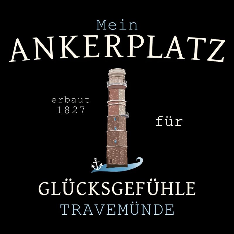 My anchorage Travemünde lighthouse, drawing