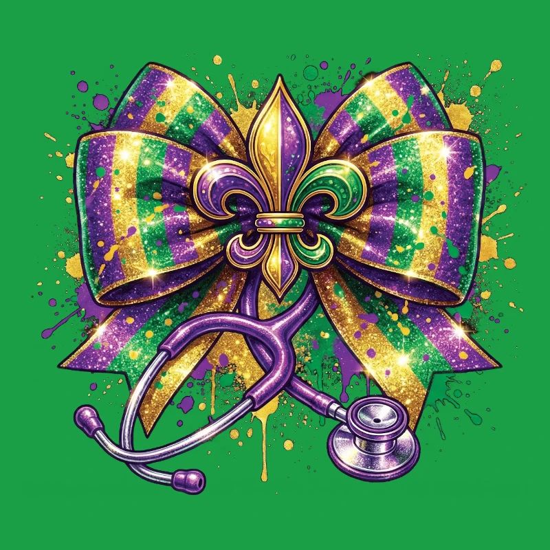 Mardi Gras Krankenschwester Doktorin Fleur De Lys