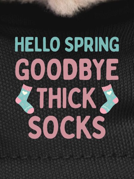 Hello Spring Goodbye Thick Socks