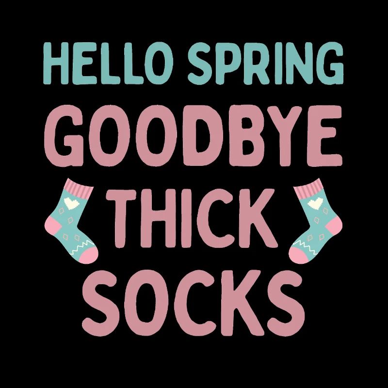 Hello Spring Goodbye Thick Socks