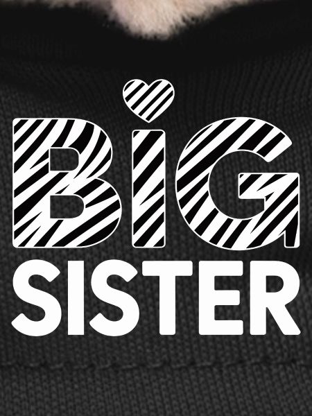 Big Sister Zebra Stripe Design
