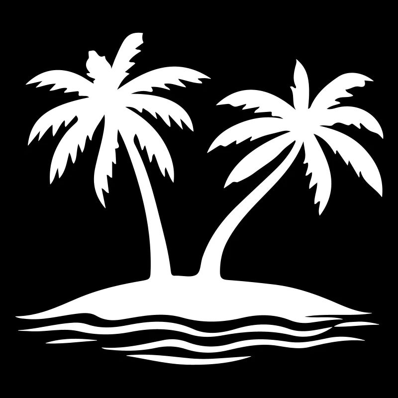 Île de la plage Palm Trees