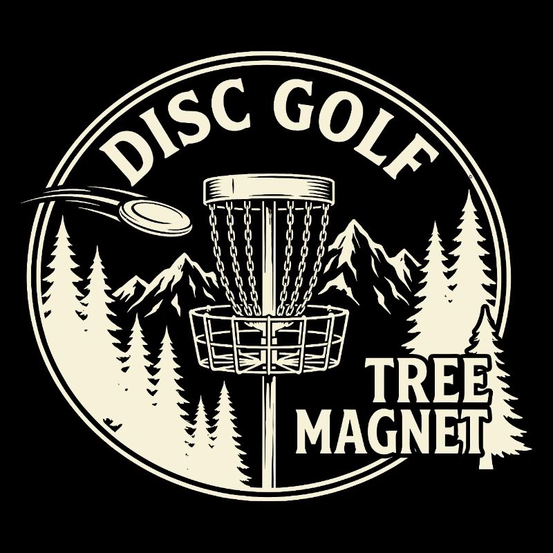 Disc Golf Tree Magnet – Vintage Outdoor Design