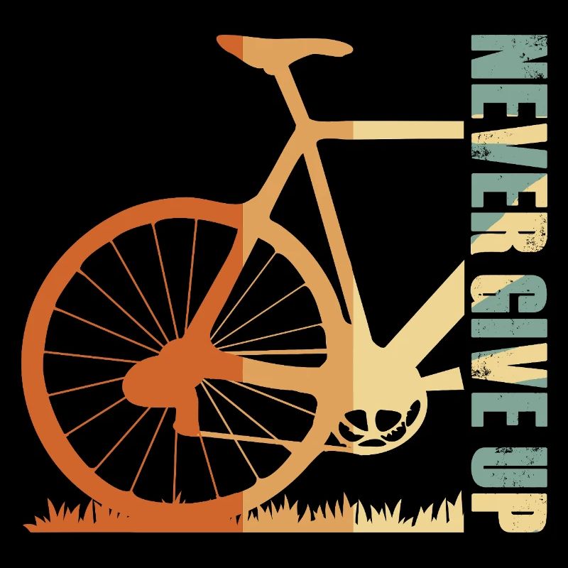 Bike Silhouette Gradient Design