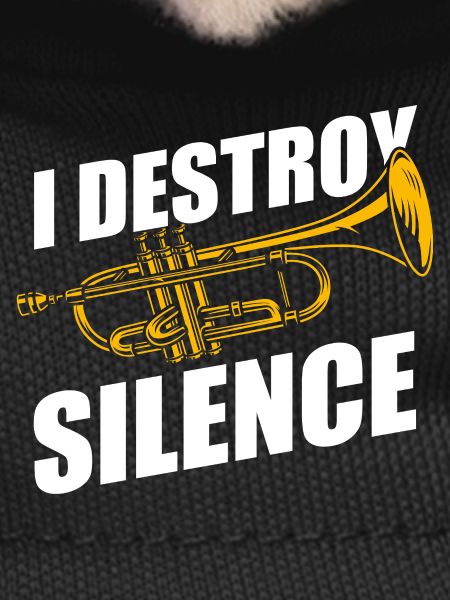 I destroy silence trumpet player