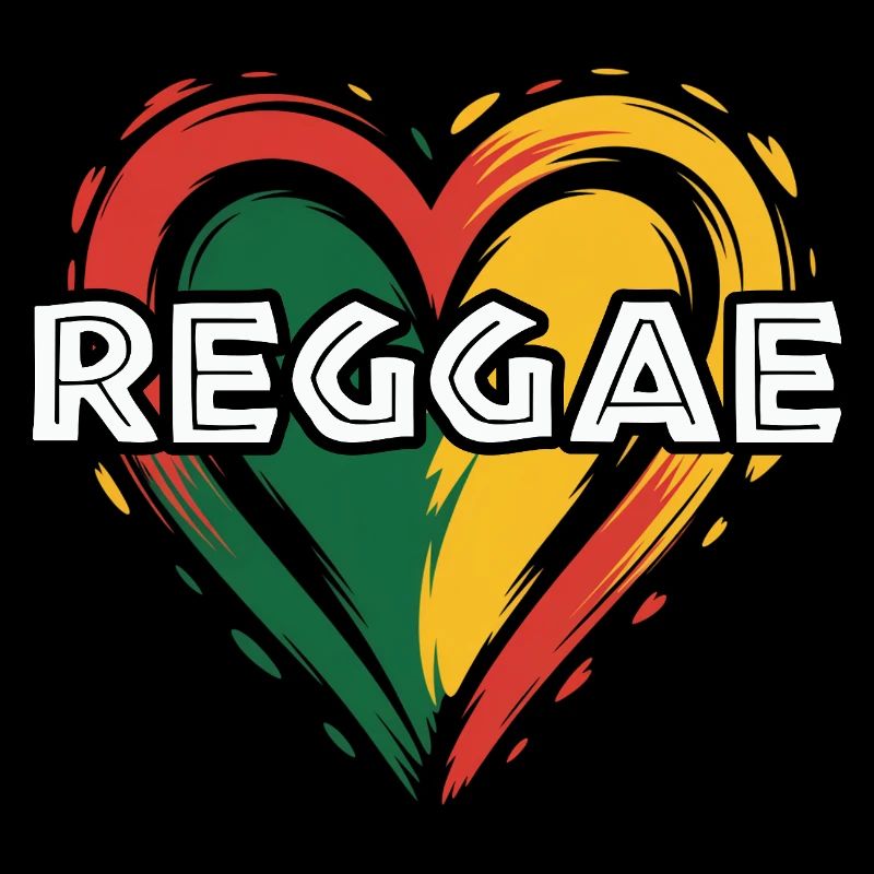 Cœur Reggae en couleurs