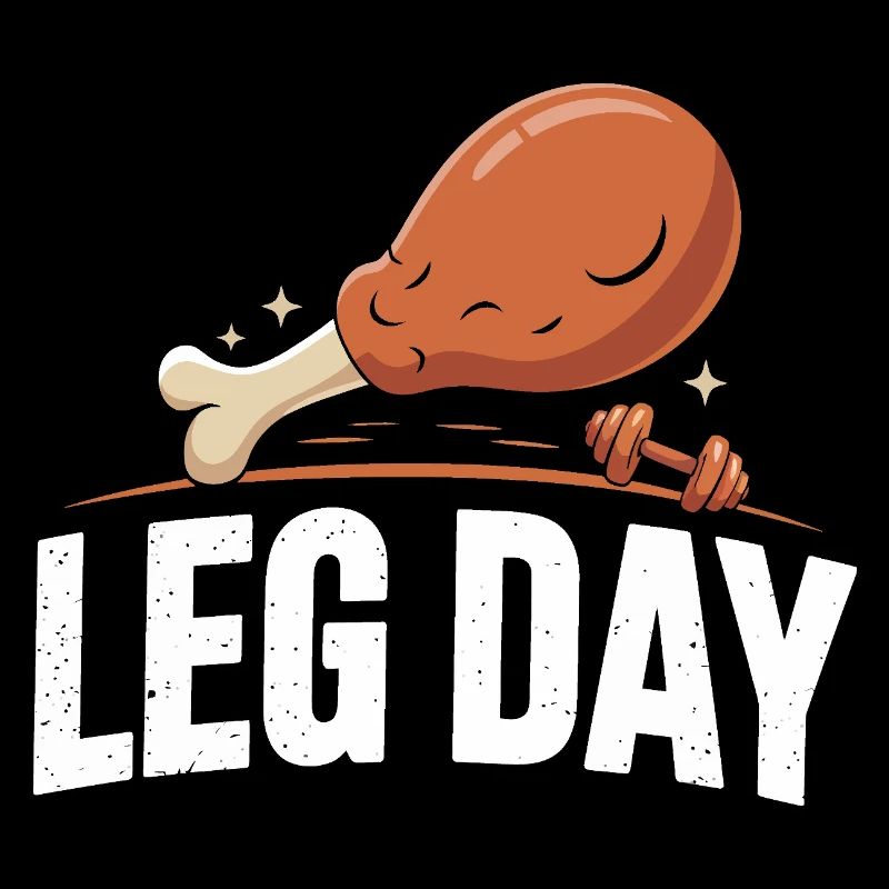 Leg Day Chicken Bone Motif