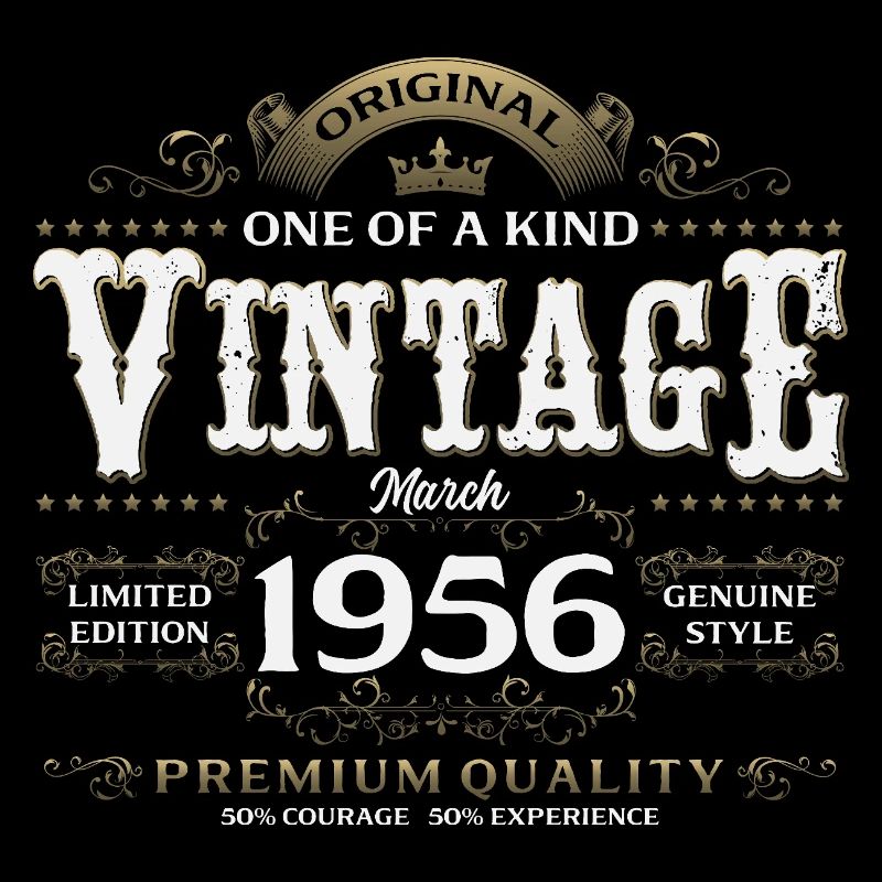70. Geburtstag Geschenk Mann Vintage März 1956